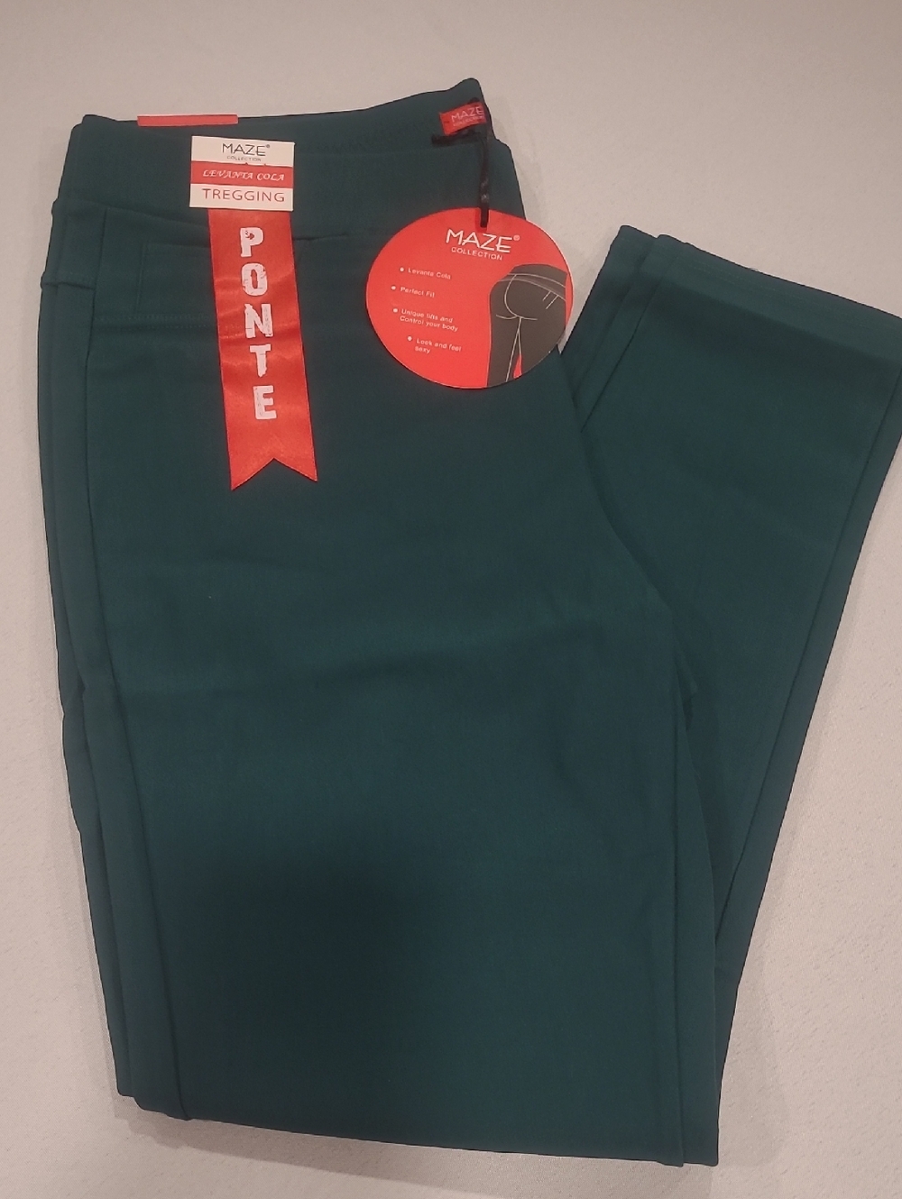 MAZE COLLECTION Levanta Cola Tregging Ponte.  2X. Green